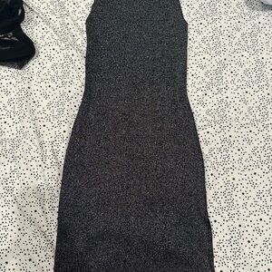 Shimmering Black Midi Dress